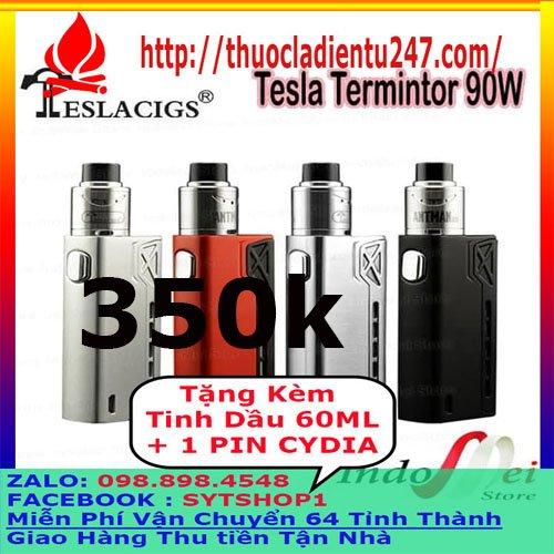 bộ T DIIEN TUU TESLLA 80W kèm pin +tinh dầu 60ML Mùi trái cây ngẫu nhiên