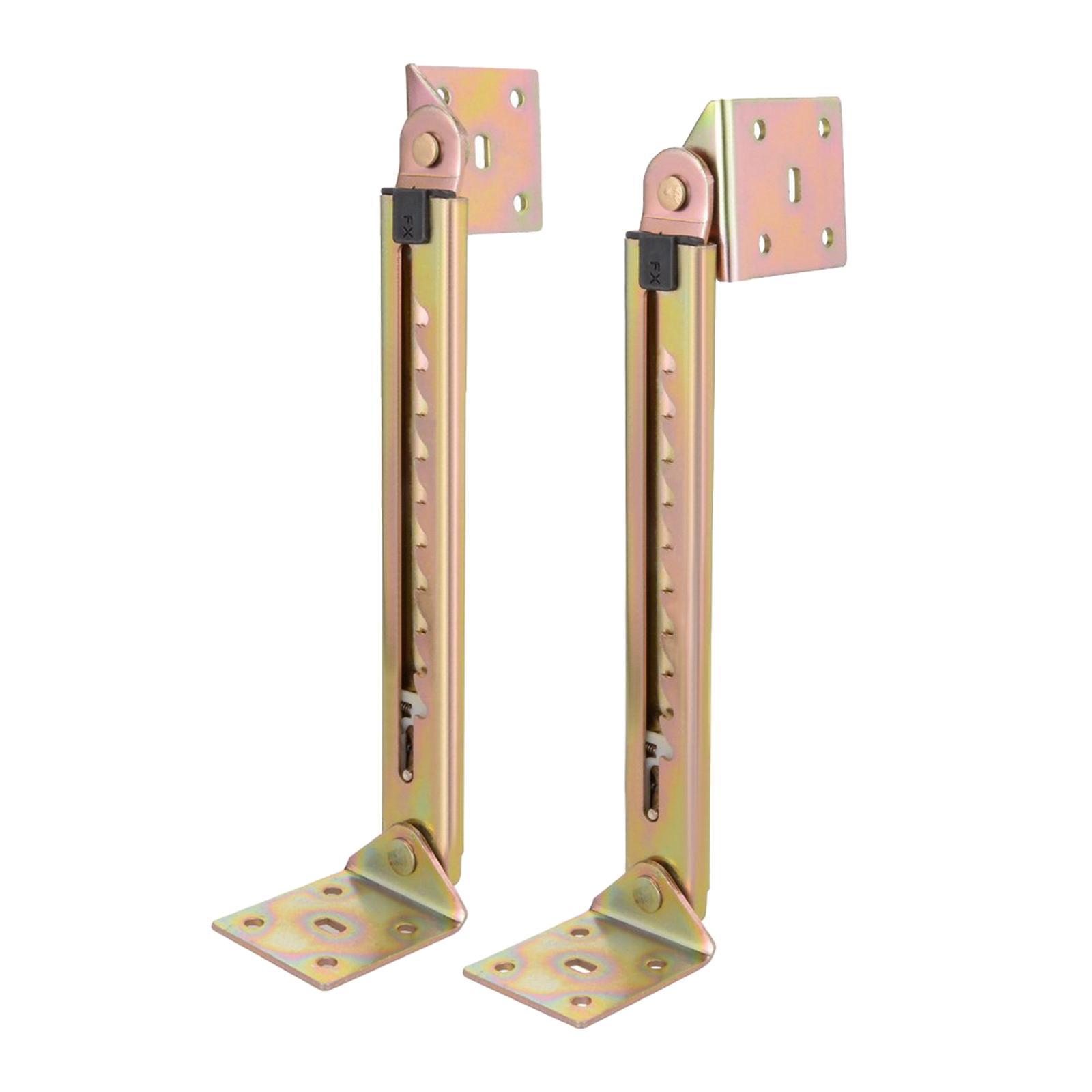 10 Gear Angle Lifting Rod Desk Hinge Adjustable, with Bracket Hardware for Cabinet