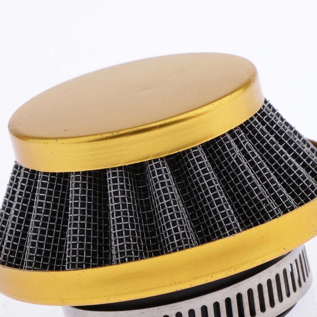 Air Filter Motorcycle Moped Motorbike 35mm Carburetor Inlet Intake Yellow