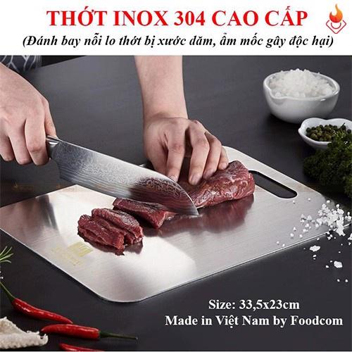 THỚT INOX 304- KÍCH THƯỚC LỚN 35 X 25 CM - KHÁNG KHUẨN-CƯỜNG LỰC