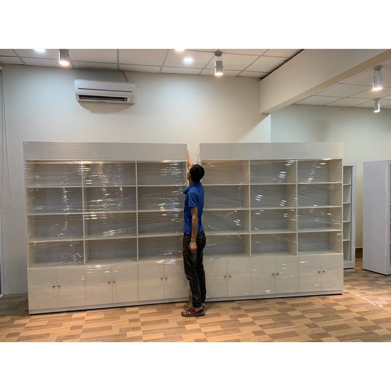 Tủ trưng bày mỹ phẩm nhựa đài loan cao 2m ngang 1m9