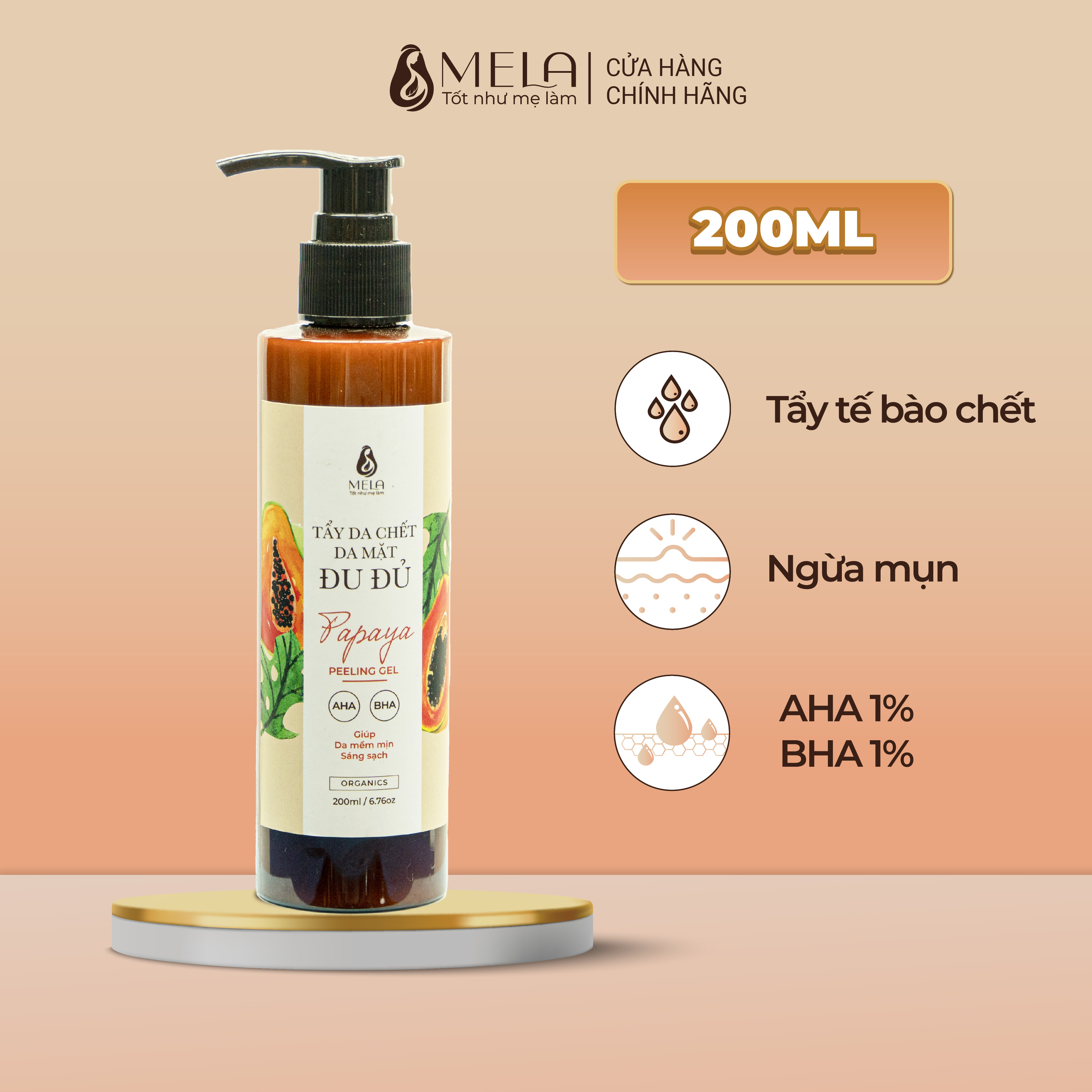 Bộ Tẩy Da Chết Mặt và Body MELA Làm Sạch Tế Bào Chết Chăm Sóc Da Sáng Mịn - ML20