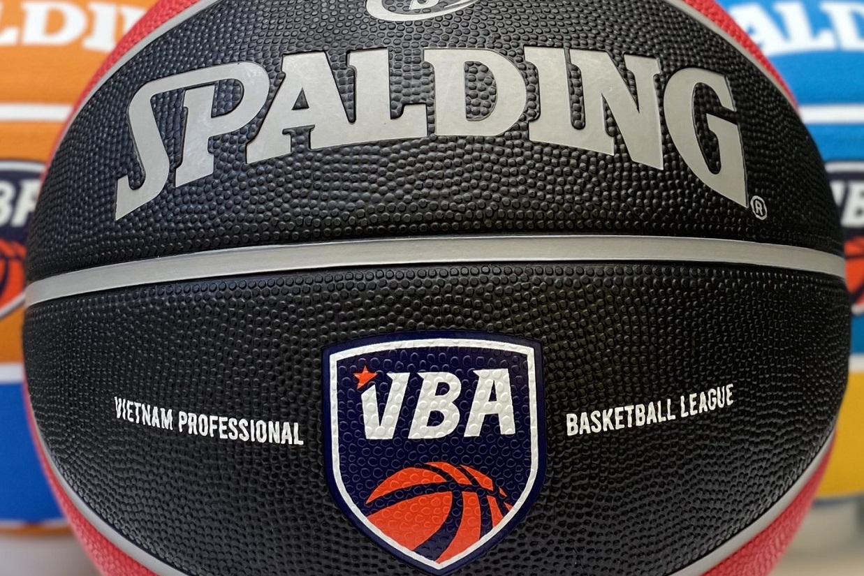 Bóng rổ Spalding THANGLONG WARRIORS VBA (2021) size7 cao su Giải bóng rổ các câu lạc bộ chuyên nghiệp Việt Nam