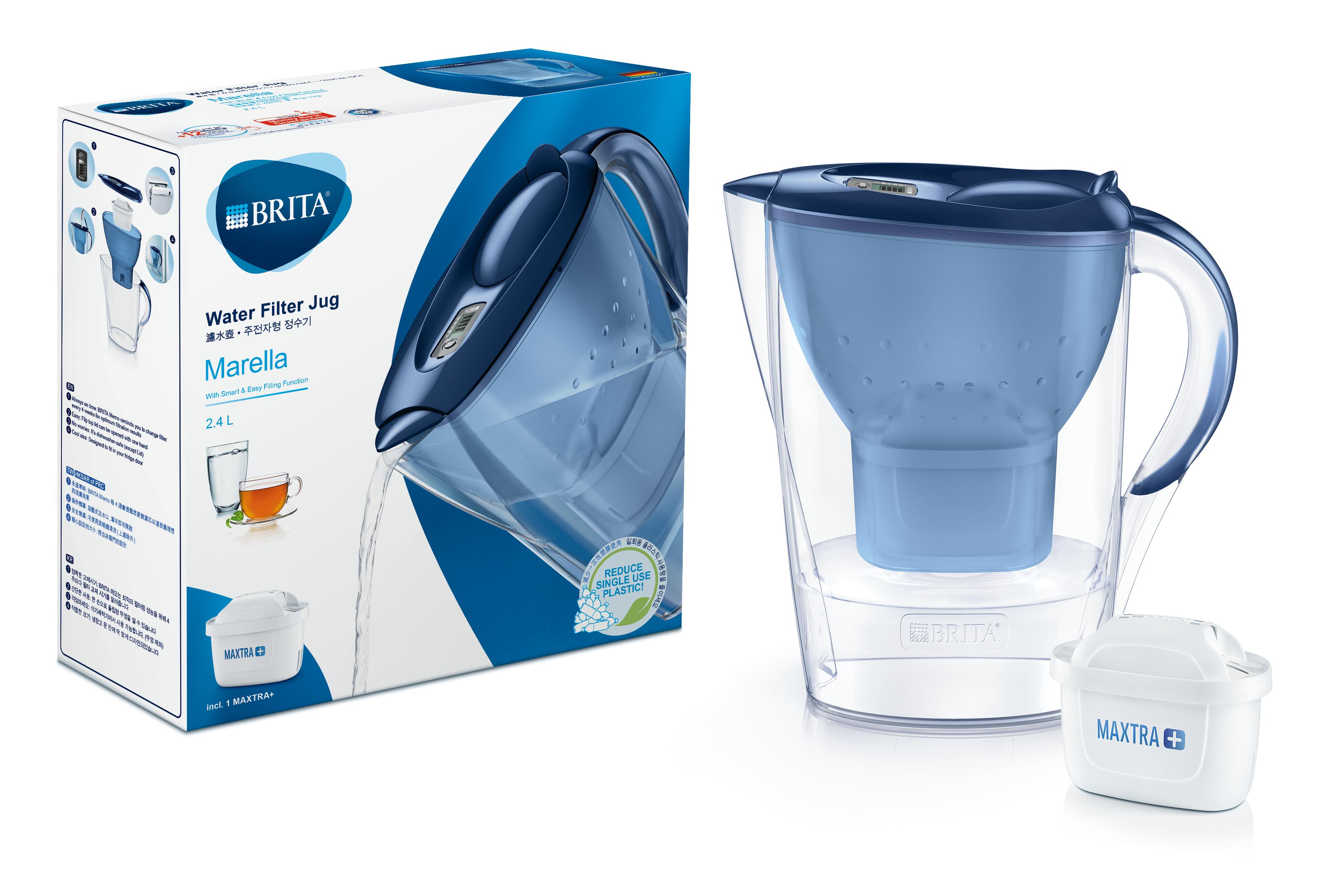 Bình Lọc Nước BRITA Marella Cool Blue - 2.4L (Kèm Maxtra Plus)