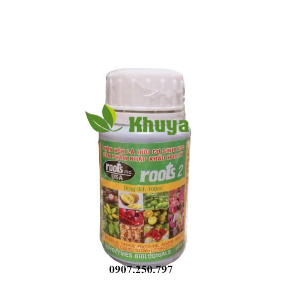 Phân bón lá Roots 2 chai 100ml Dưỡng rễ Giải độc USA