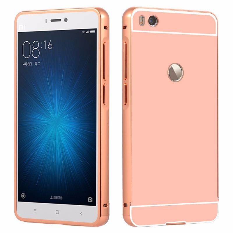 Ốp lưng Xiaomi Mi 4S tráng gương viền kim loại