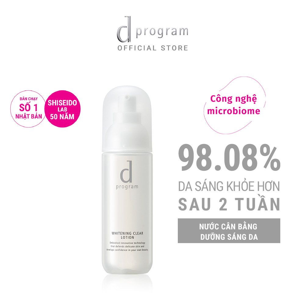 Nước Cân Bằng Dưỡng Sáng Cho Da Nhạy Cảm d program Whitening Clear Lotion 125ml