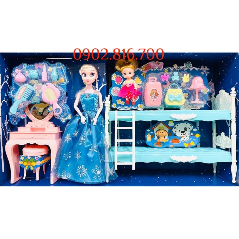 Hộp ngôi nhà búp bê phòng ngủ búp bê Elsa 349 - 763