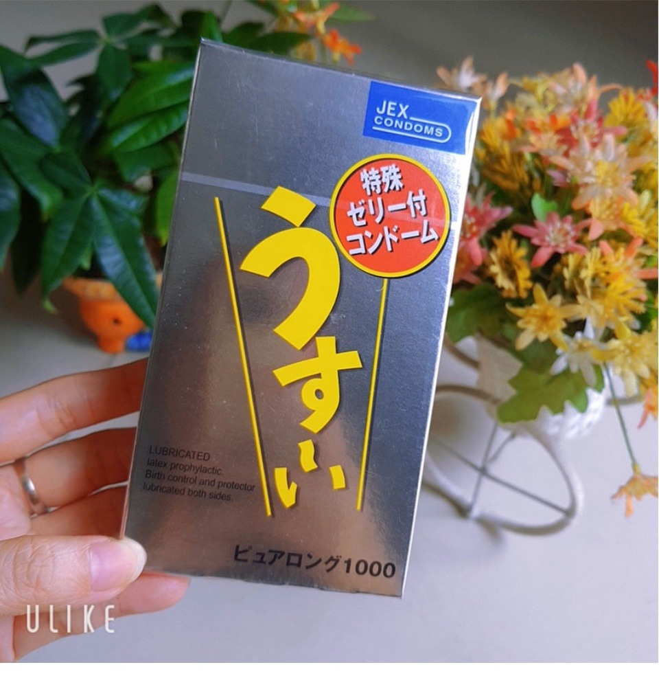 Hình ảnh Bao Cao Su Nhật Bản Chống Xuất Tinh Sớm Jex Usui Pure Long (Hộp 12c) - Gai Gân Tăng KHoái Cảm - Che Tên Sản Phẩm - SHOP THIÊN THAI