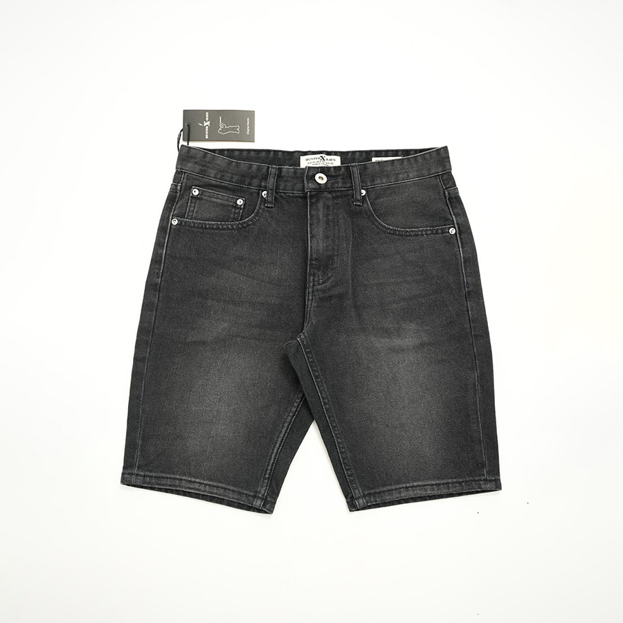 Quần Short Jeans Nam Cao Cấp HUNTER X-RAYS Form Slimfit Thun Màu Xám Nam Tính S48