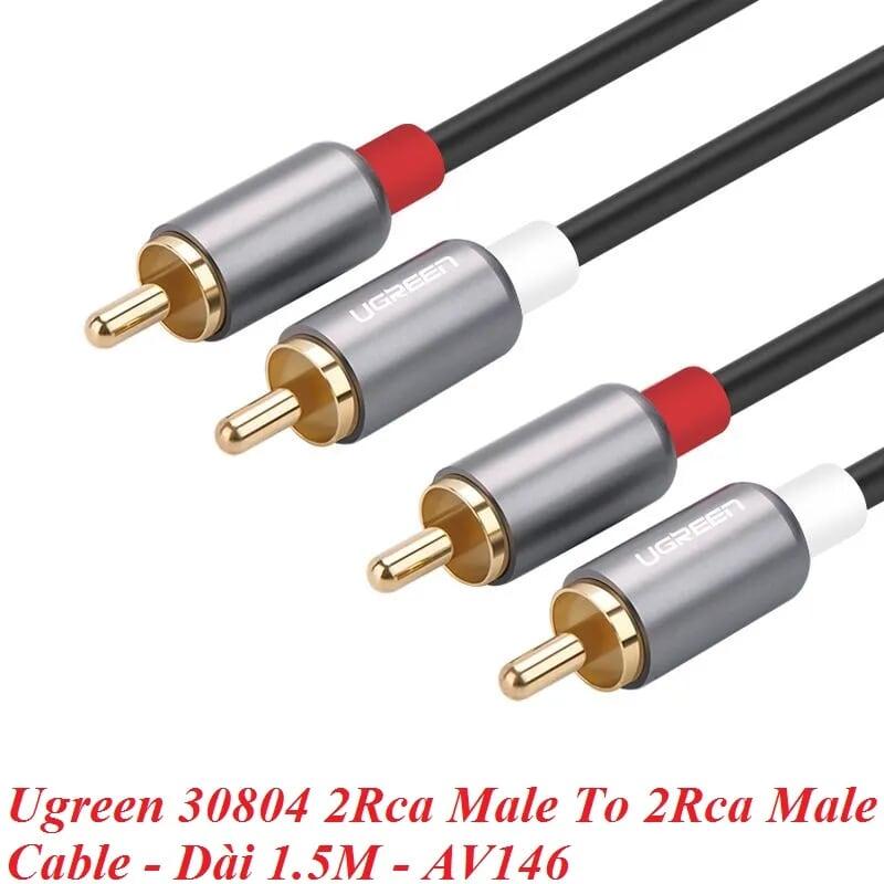 Ugreen UG30804AV146TK 1.5M màu đen cáp âm thanh 4 đầu hoa sen RCA - HÀNG CHÍNH HÃNG