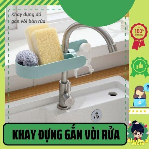 Khay Nhựa Cao Cấp Gắn Vòi Chậu Rửa Chén Để Xà Phòng, Cọ Rửa Bát Đĩa Nước Rửa Chén Bát HH0039