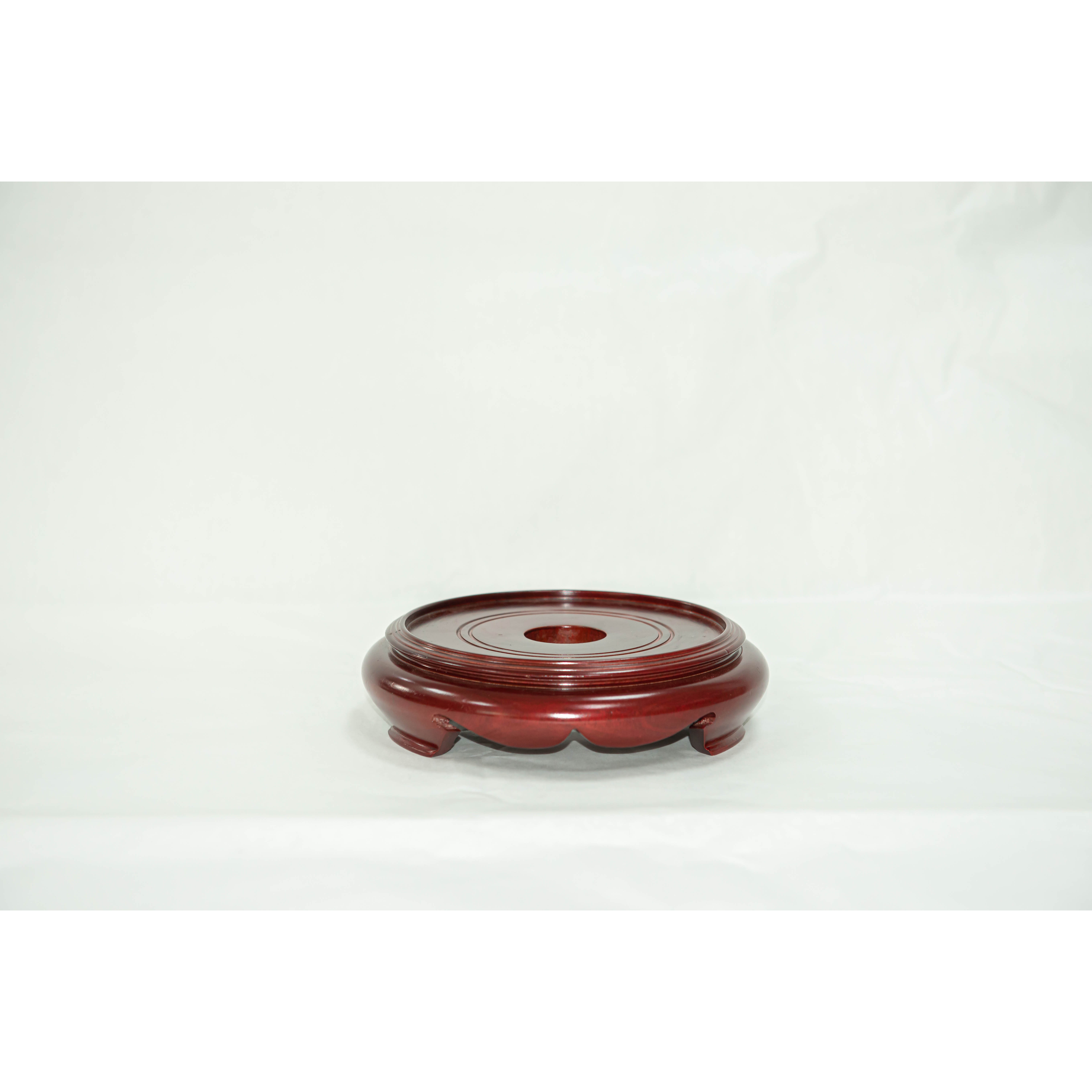 Đôn gỗ gụ chỉ trơn, đường kính từ 16-22cm, đế bát hương, kỷ tròn nước sơn PU bóng