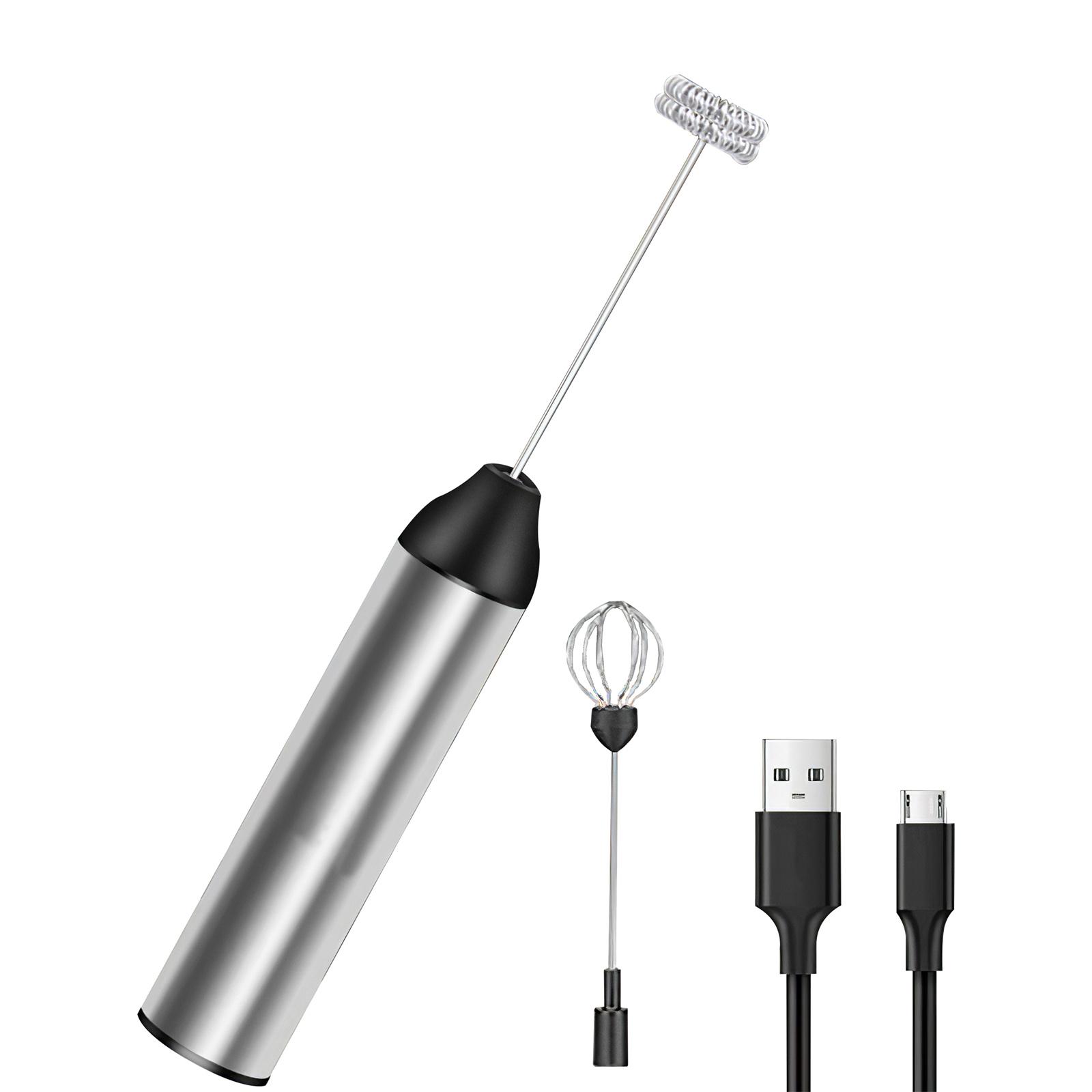 Điện Bọt Sữa Trứng Be Bếp Uống Sữa Rửa Mặt Foamer Đánh Trộn Khuấy Sạc USB Cà Phê Kem Đánh Frothy Pha Trộn Cỏ Roi Ngựa