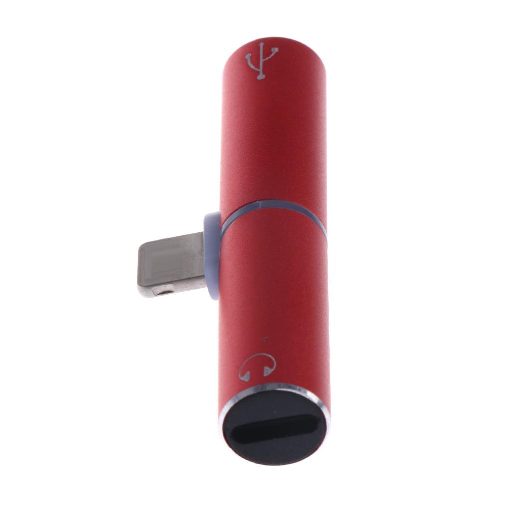 Aluminum Charger Audio Headphone Jack Adapter with Led Indicator Light