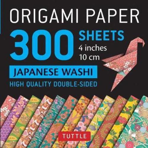Sách - Origami Paper - Japanese Washi Patterns- 4 inch (10cm) 300 sheets : by Tuttle Publishing (US edition, paperback)