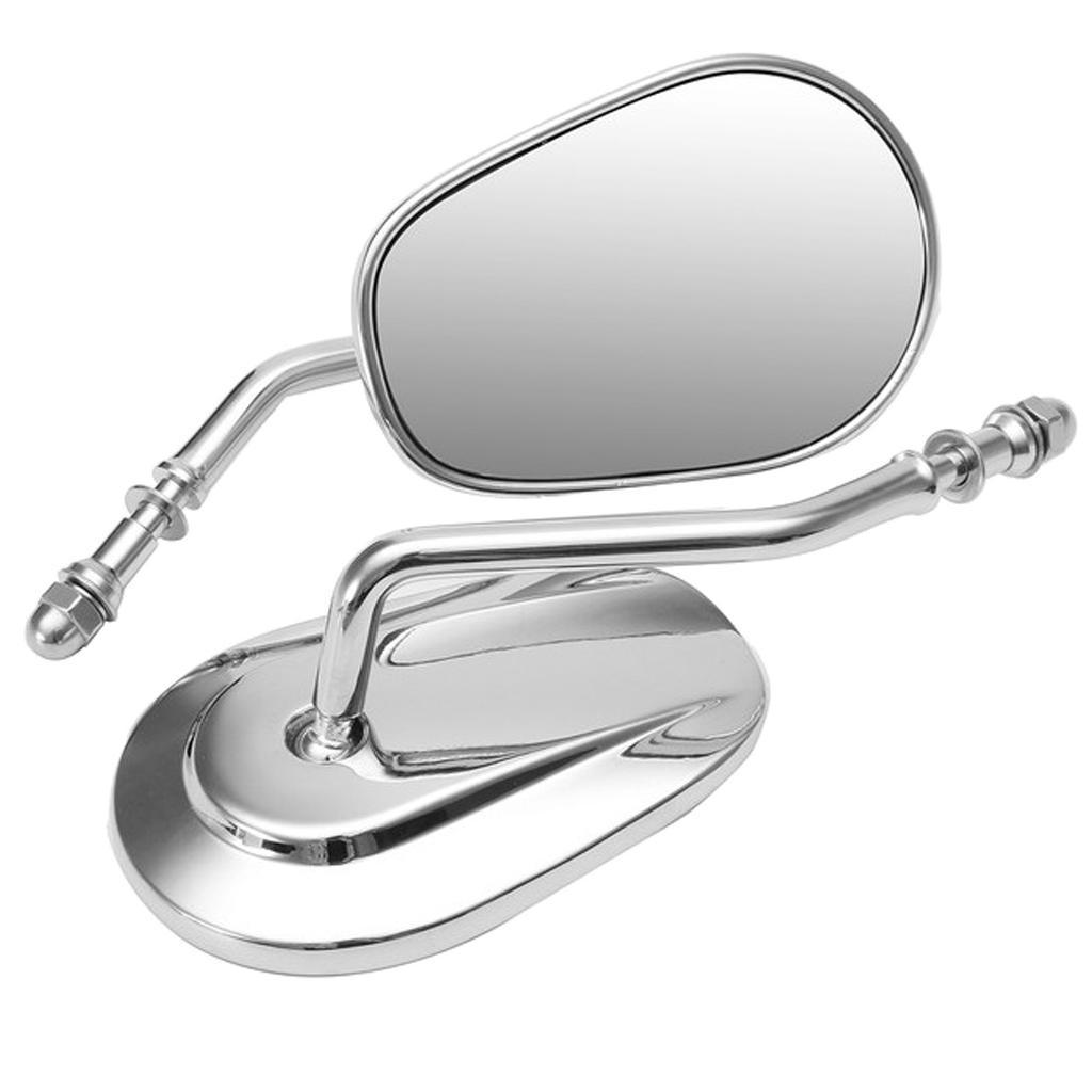 Pair Aluminum Alloy Motorcycle Rear View Mirrors Universal for Motorcycles