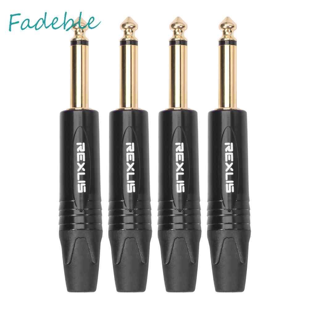 Set 4 Jack Cắm Kết Nối 6.35mm Cho Loa / Guitar / Microphone