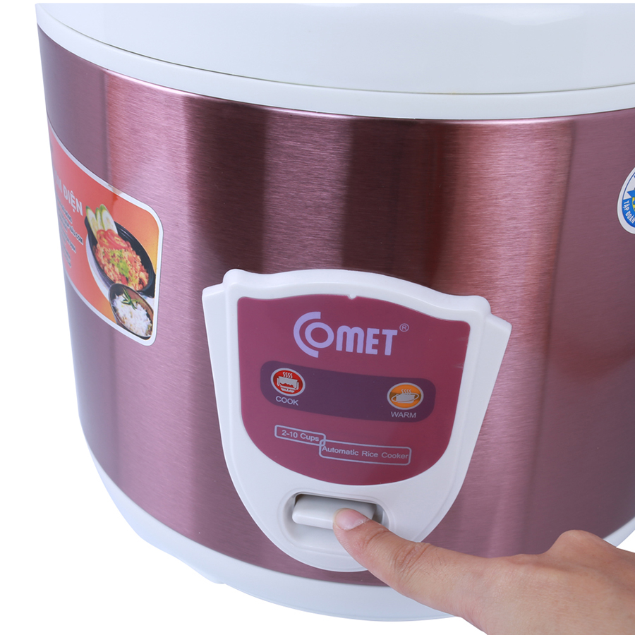 Nồi Cơm Điện 3D Comet CM8058P (1.8 Lít) - Tím - Hàng Chính Hãng