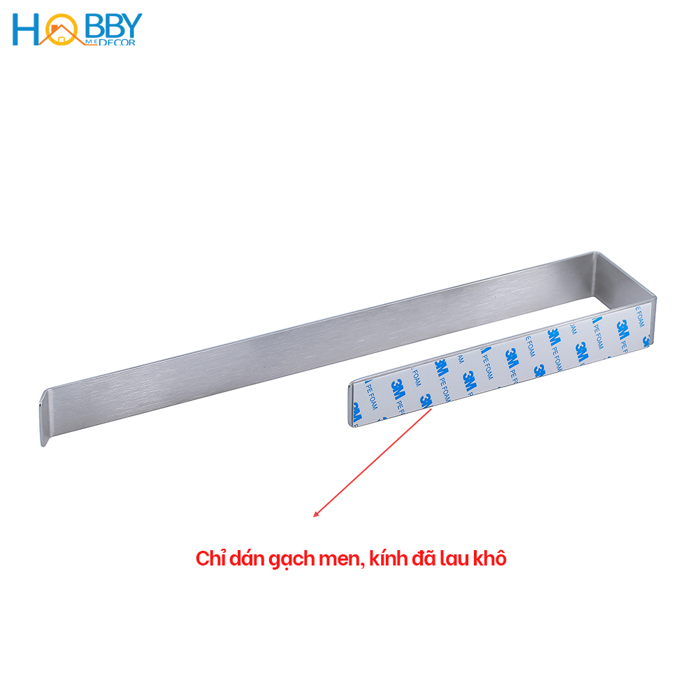 Thanh treo khăn tắm, quần áo Inox 304 dán tường gạch men HOBBY TTKT