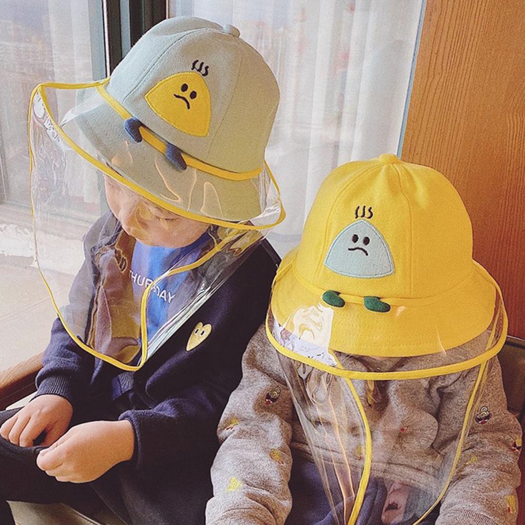 2pcs UV Protection Hat for Kids Beige Orange