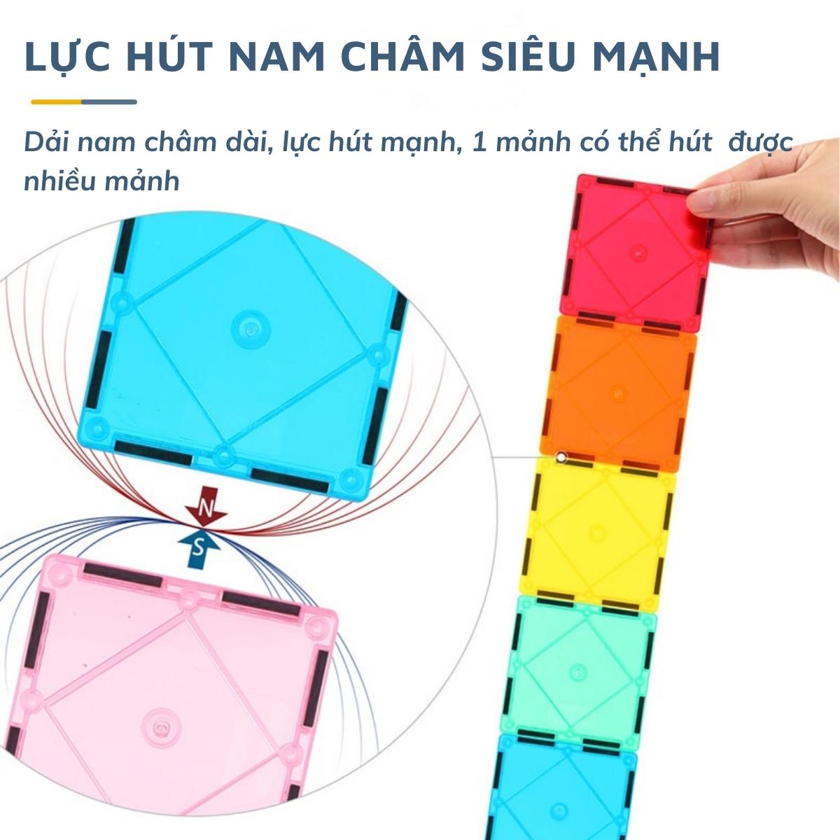 Đồ chơi xếp hình nam châm Mag-Wisdom phiên bản nâng cấp 228+10 chi tiết