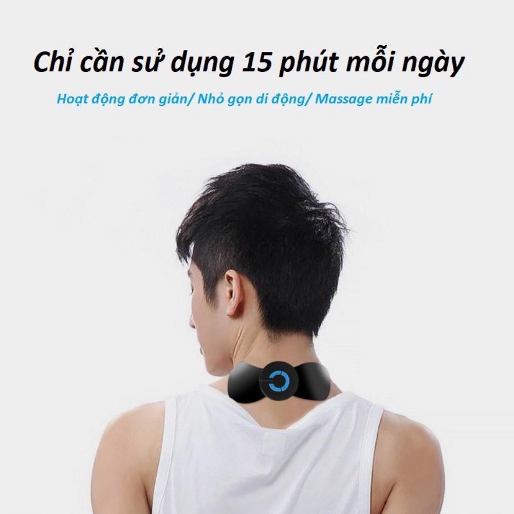 Miếng dán massage xung điện cổ vai gáy, massage toàn thân, cơ bắp chân tay, 8 chế độ mát xa, 19 cường độ tuỳ chỉnh