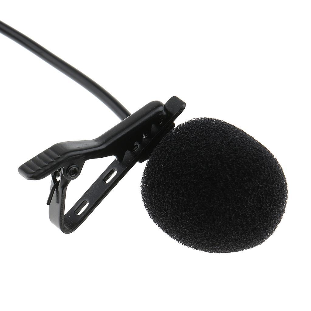 2 Pcs Mini Lavalier Microphone w/ Clip for Vloggers 3.5mm  Black