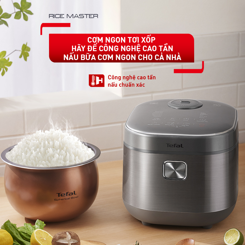 Nồi cơm điện tử cao tần Tefal RK818A68 - 1.8L - Thương hiệu Pháp - Hàng chính hãng