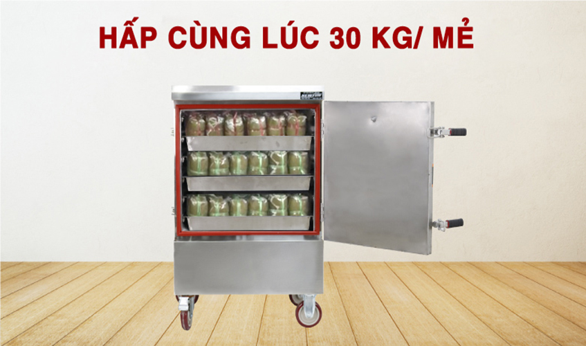 Tủ Hấp Giò Chả,Thực Phẩm 30 Kg/Mẻ Dùng Điện 6 Khay Nhập Khẩu NEWSUN, Hấp Đa Dạng, Năng Suất Cao - Hàng Chính Hãng