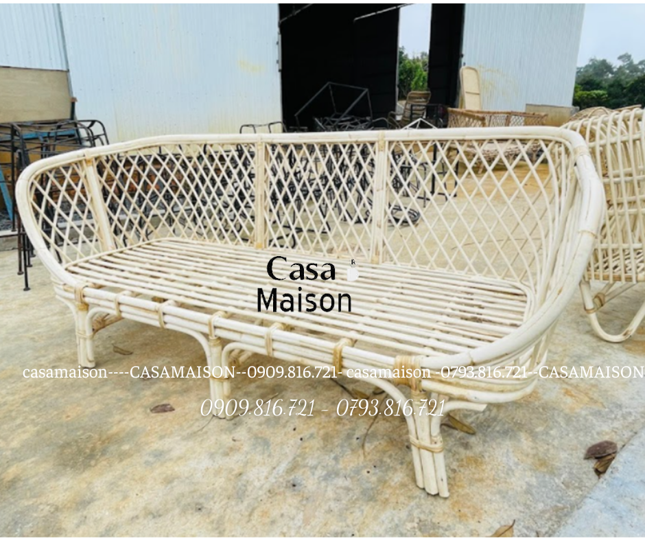 Ghế Tựa Mây Phong Cách Cổ Điển- Rattan Sofa In the Vintage Style - CH0014