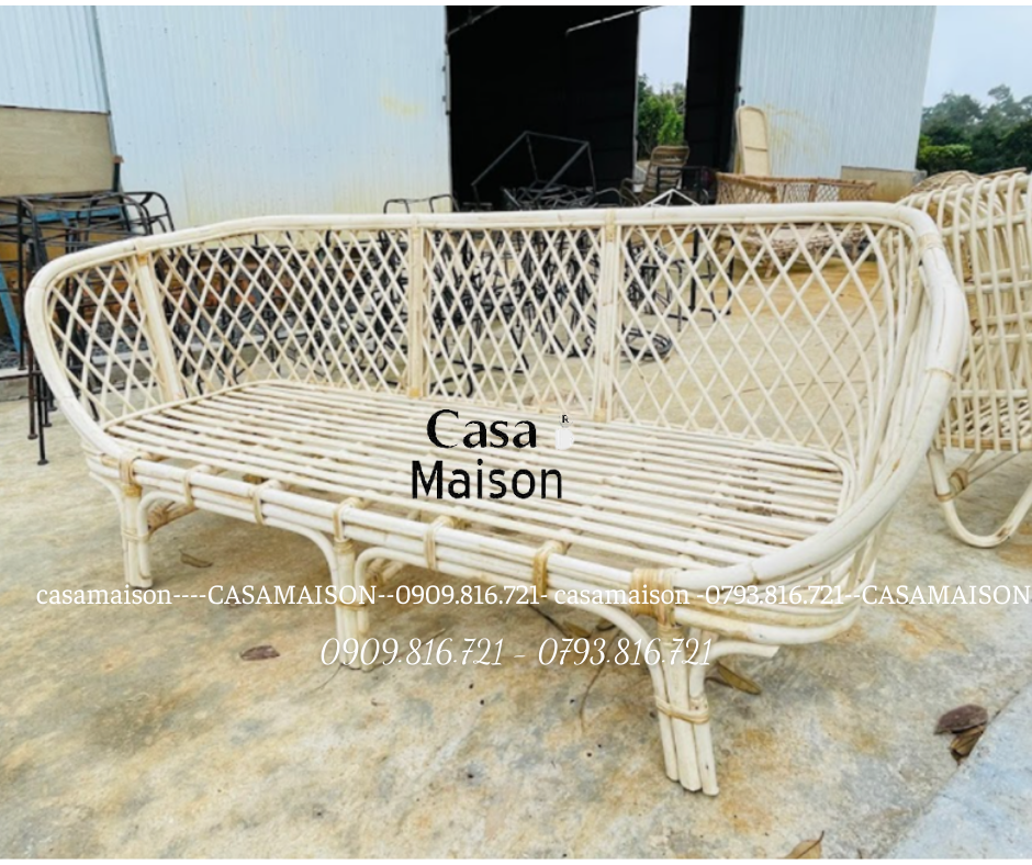 Ghế Tựa Mây Phong Cách Cổ Điển-  Rattan Sofa In the Vintage Style - CH0014