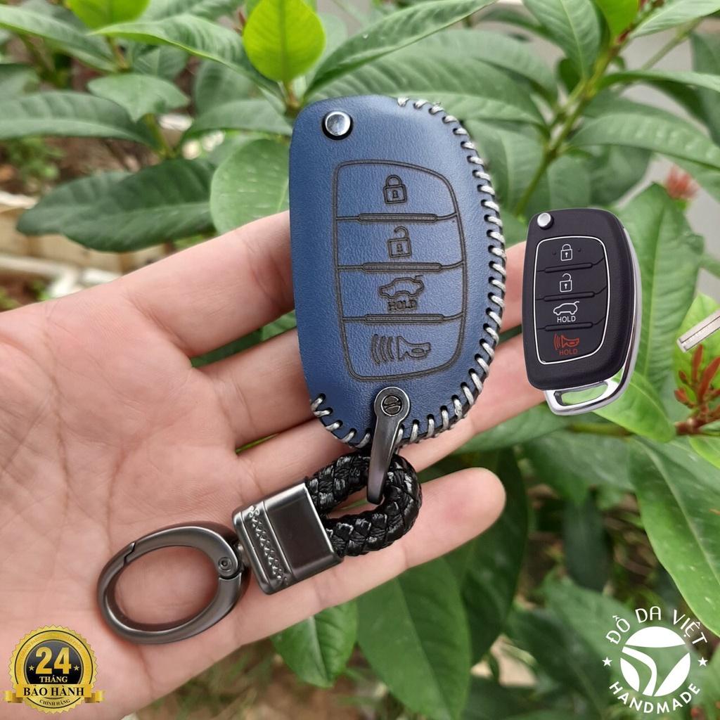 Bao da Chìa Khóa Gập 4 Nút Cho Hyundai Tucson Sonata, như hình