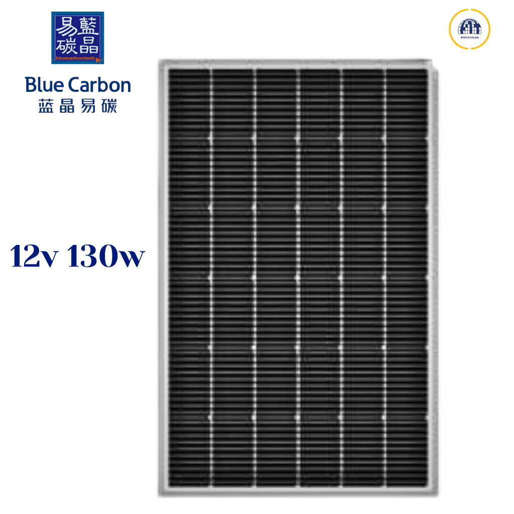 Tấm pin năng lượng mặt trời BLUECARBON công suất 12v 100w/130w/150w
