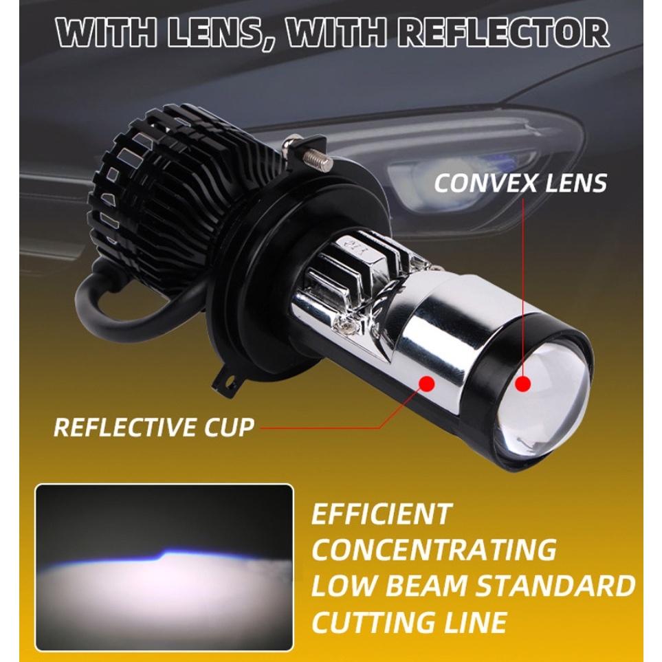 Bóng đèn led Bi cầu led Mini chân H4, H7, H11  Y10 Bản Nâng Cấp Hiệu Suất Cắt Sáng Chống Chói