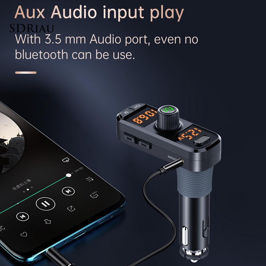 *QCDZ* BC70 Car Bluetooth 5.0 MP3 Player Hands-free Calling Dual Digital Tube Display QC3.0 PD USB Fast Charger FM Transmitter