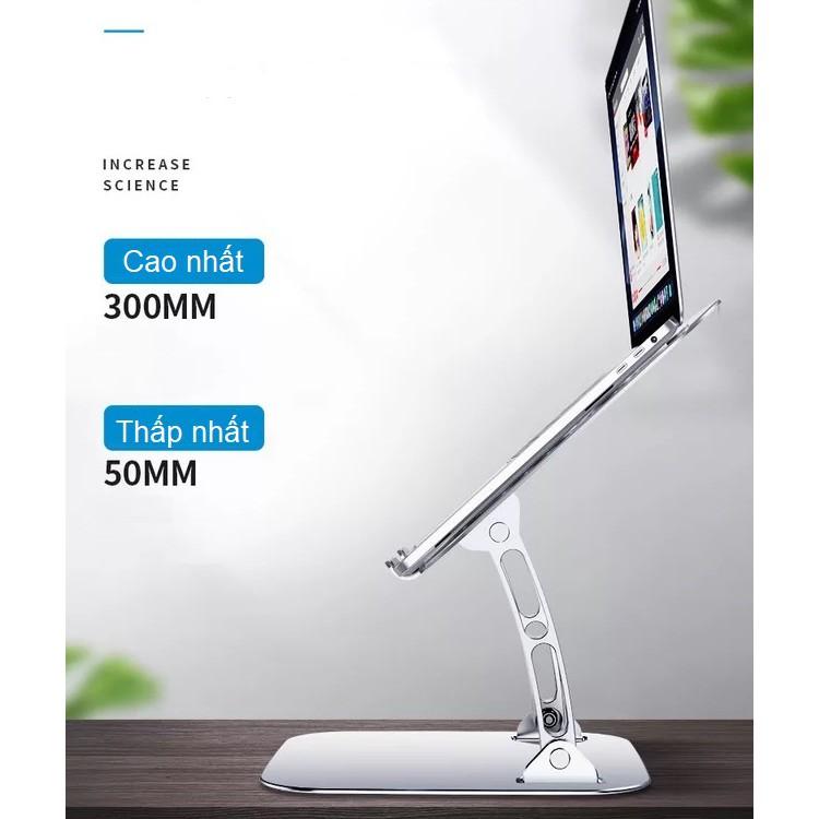 T602 Giá đỡ nâng laptop stand nhôm một chân, chỉnh góc nghiêng và hỗ trợ tản nhiệt máy tính xách tay