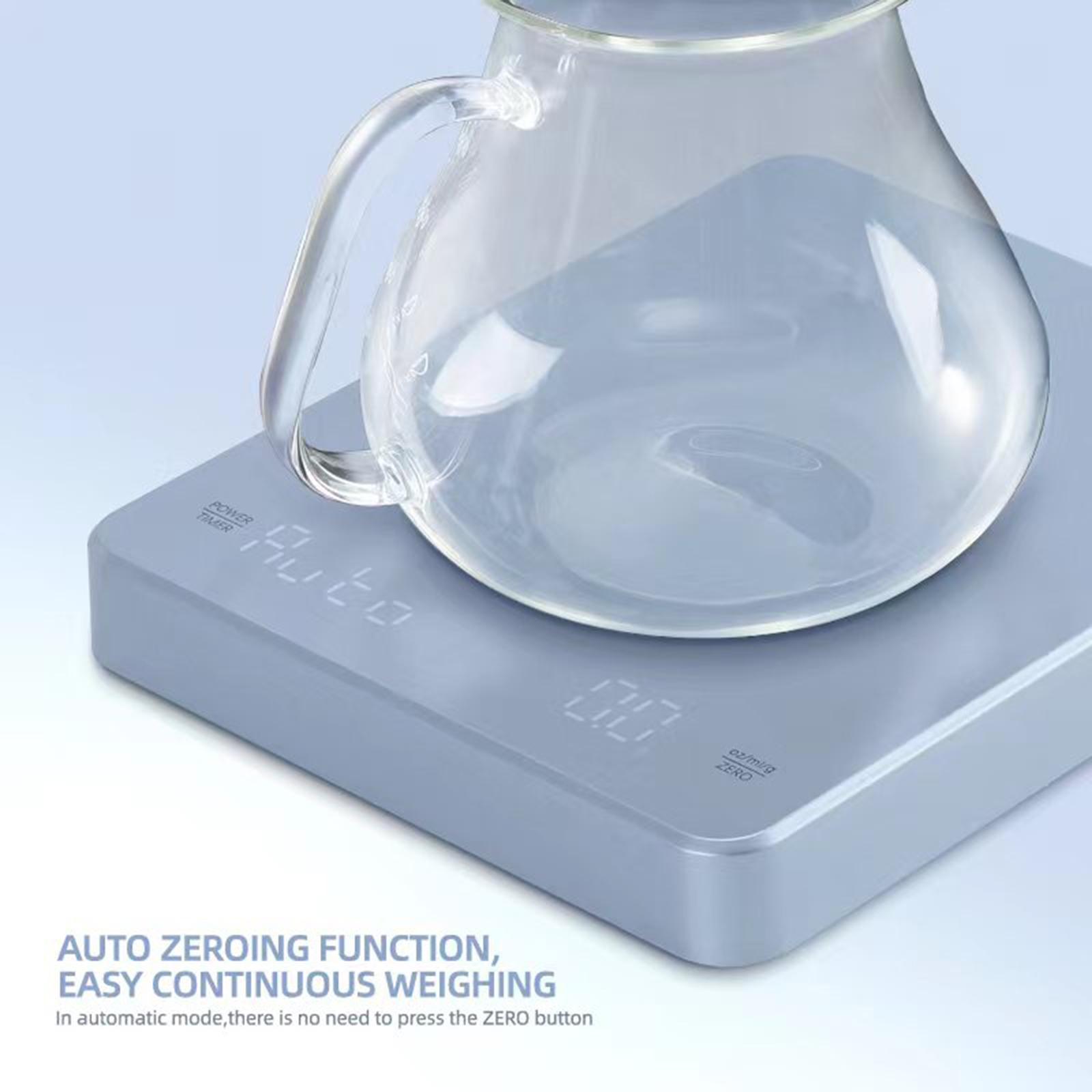 Multifunction Digital Coffee Scale 3kg/0.1G USB Rechargeable for Household