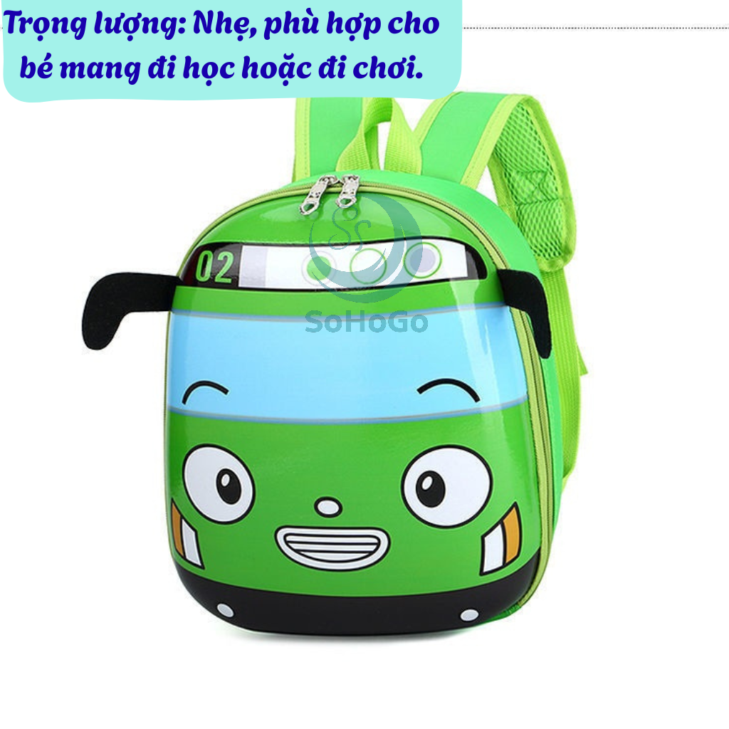 Balo Trẻ Em Hình Xe Buýt Hoạt Hình -Balo Chống Thấm Cho Bé