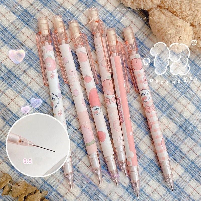 Hộp Bút Chì Bấm / Bút Chì Cơ Tự Động Vẽ Hoạt Hình Dễ Thương Dành Cho Học Sinh / Văn Phòng