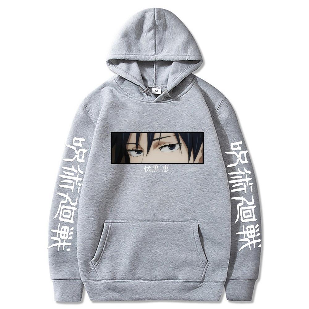 Anime Fushiguro Megumi Áo Hoodie Cửu Âm Chân Kinh Kaisen Áo Nỉ Nam Tay Dài Mùa Xuân Thường Ngày Ngọn Sudaderas Kpop Quần