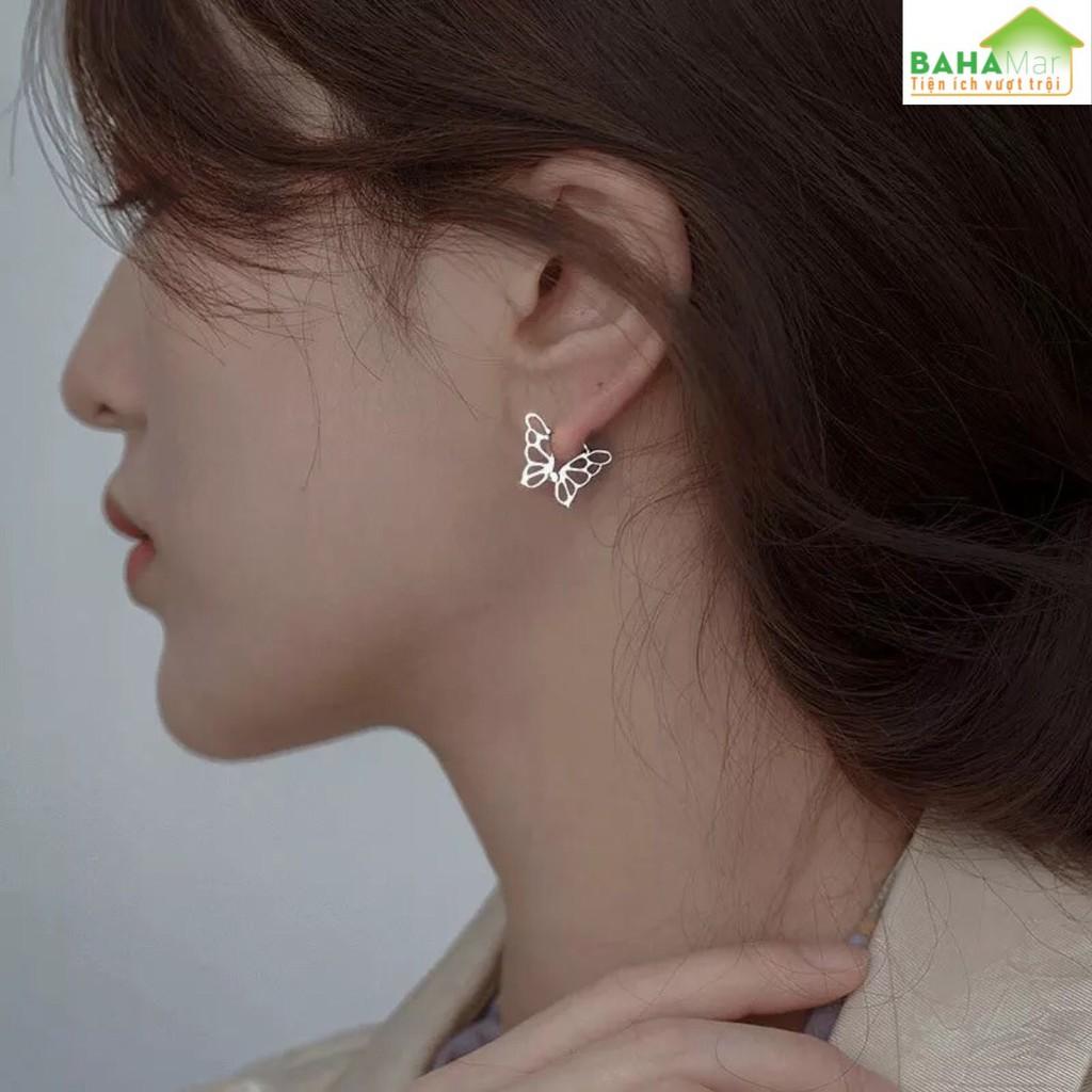 HOA TAI BẠC HÀN QUỐC TẠO HÌNH BƯỚM RỖNG "BAHAMAR" hợp thời trang hình bướm rỗng ấn tượng và sinh động