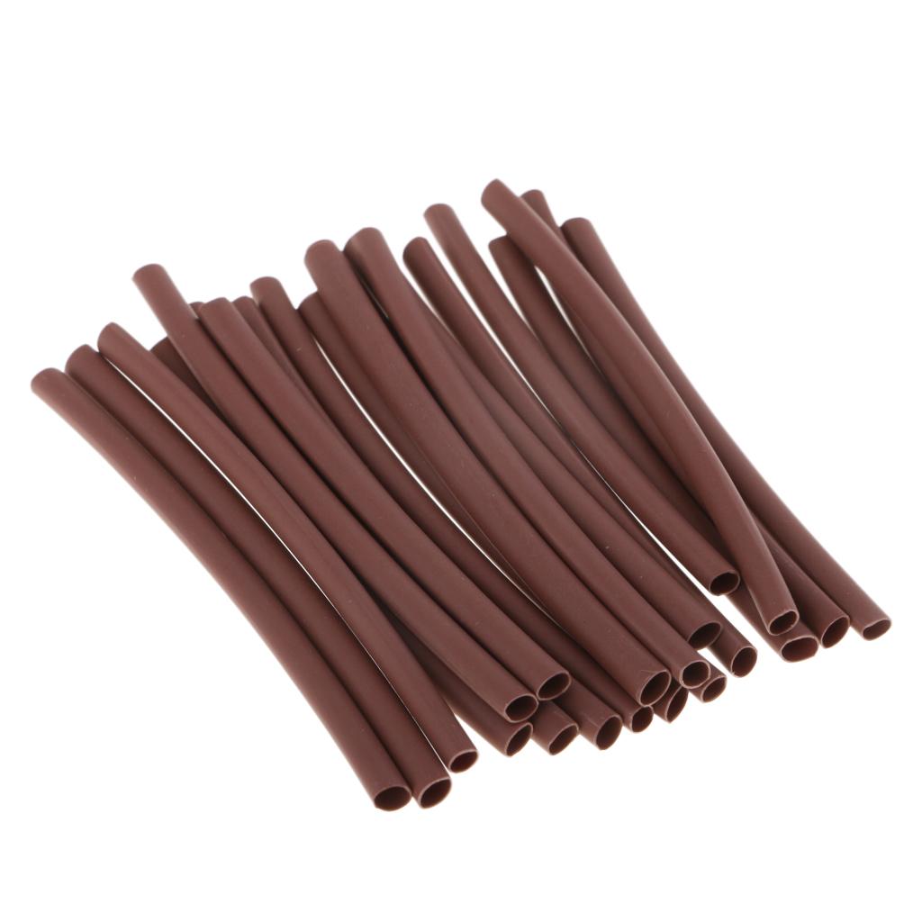 2x20pcs Heat Shrink Tube, Ronnie Rigs Sleeves, Carp Rig Making Tubing Brown