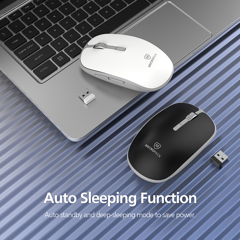 Chuột Không Dây Bluetooth MicroPack SPEEDY SILENT 2 MP-729B Độ Phân Giải 1600CPI Phím Bấm Không Ồn BT5.0 Hàng Chính Hãng