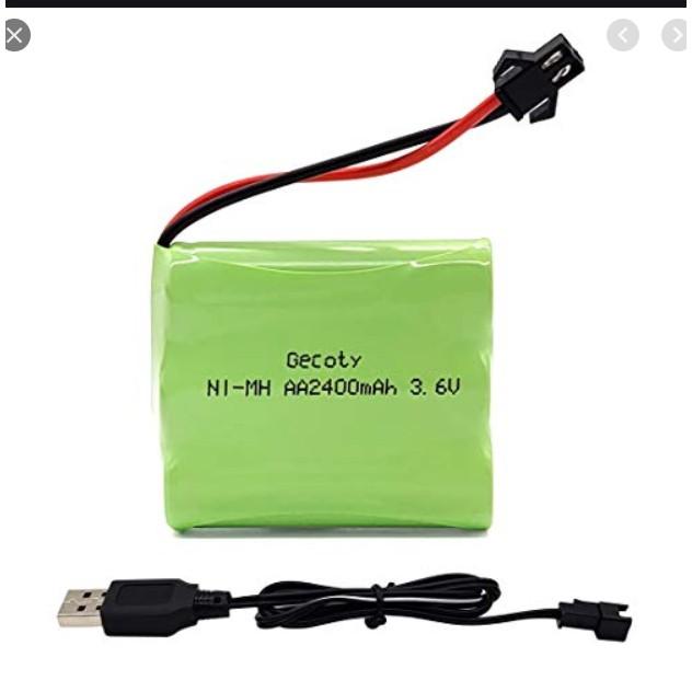 Pin và sạc usb đồ chơi điều khiển từ xa 3.6v 2400mah NIMH