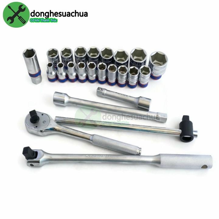 Bộ tuýp 1/2 Kingtony 4526MR 10-32mm 6 cạnh gồm 24 chi tiết loại 1/2