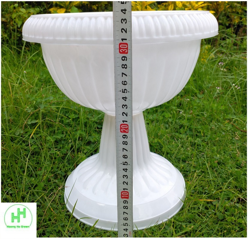 2 Chậu LY nhựa kèm ĐẾ tách rời, trồng hoa, cây cảnh, sen... Size1 , Kt: 30x33