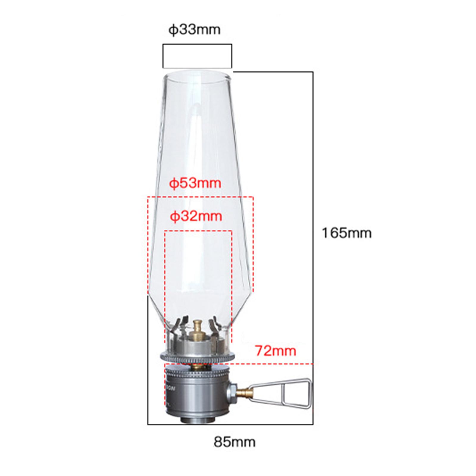 Outdoor Gas Lantern Lamp Tent Light Outdoor Use Picnic Hiking Glass Mantle
