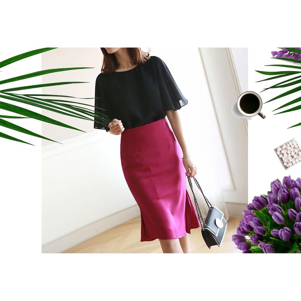 Áo Nữ Kiểu Voan Cổ Tròn Tay Loe