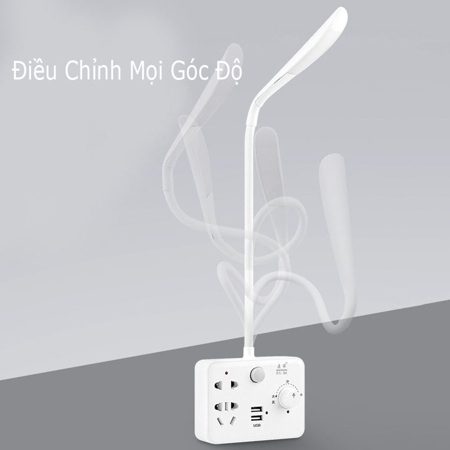 Ổ cắm điện thông minh tích hợp 2 cổng sạc USB 2.1A và đèn LED siêu sáng - Hàng Nhập Khẩu